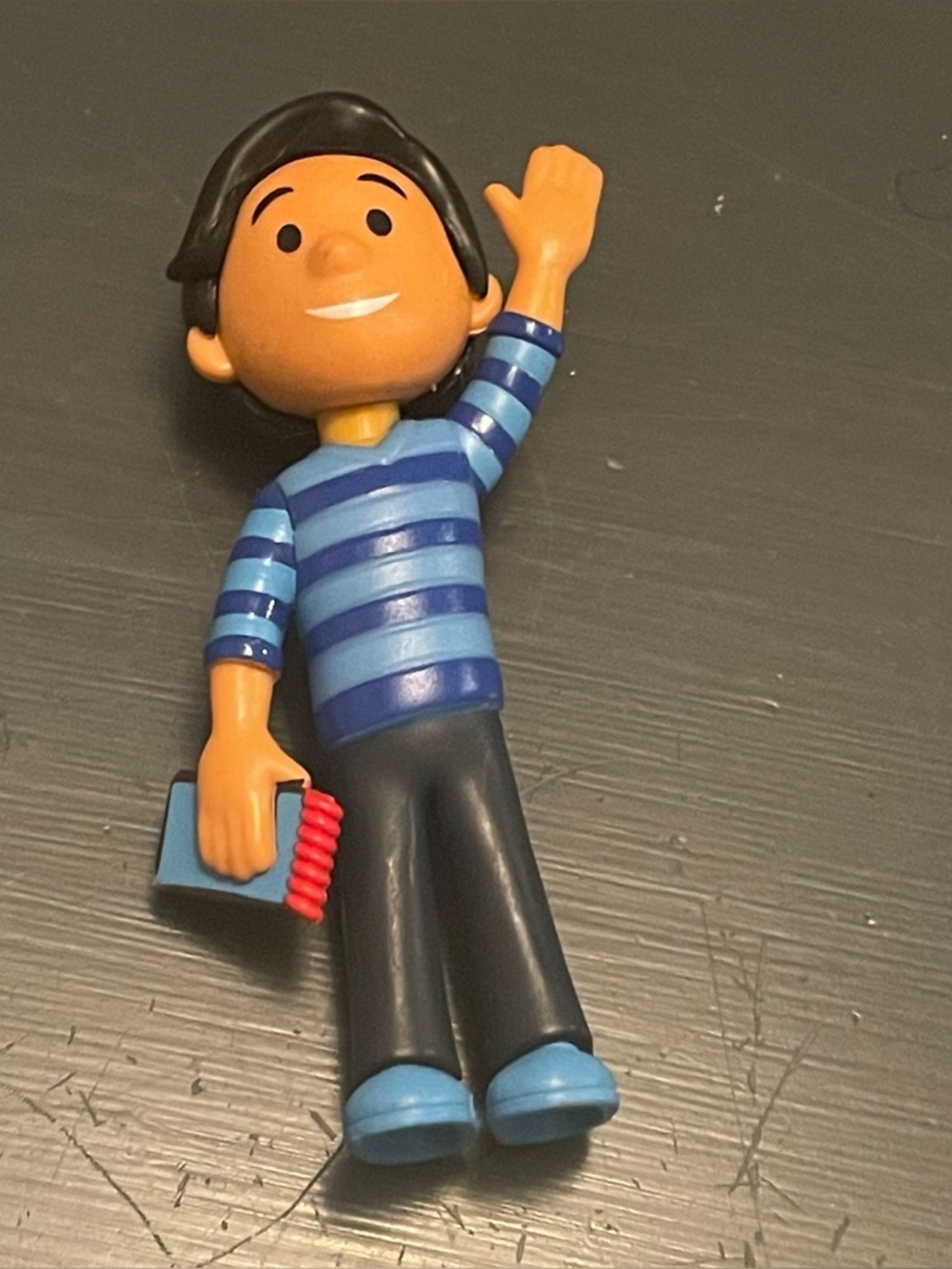 Blues Clues man Josh Blue Striped Boy Figure with notebook Playset Character